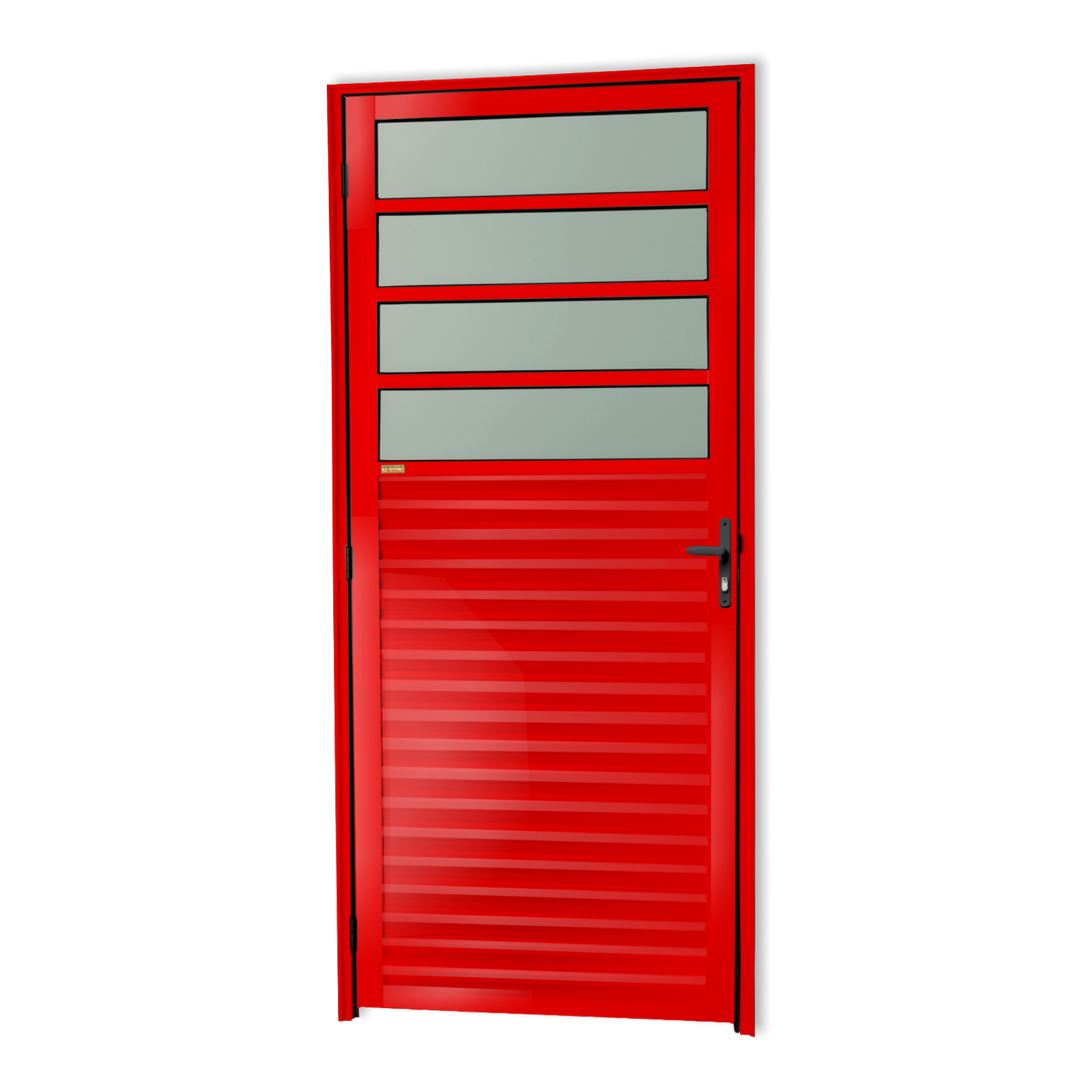 Porta de Alumínio Cozinha Linha Super-25 vermelho