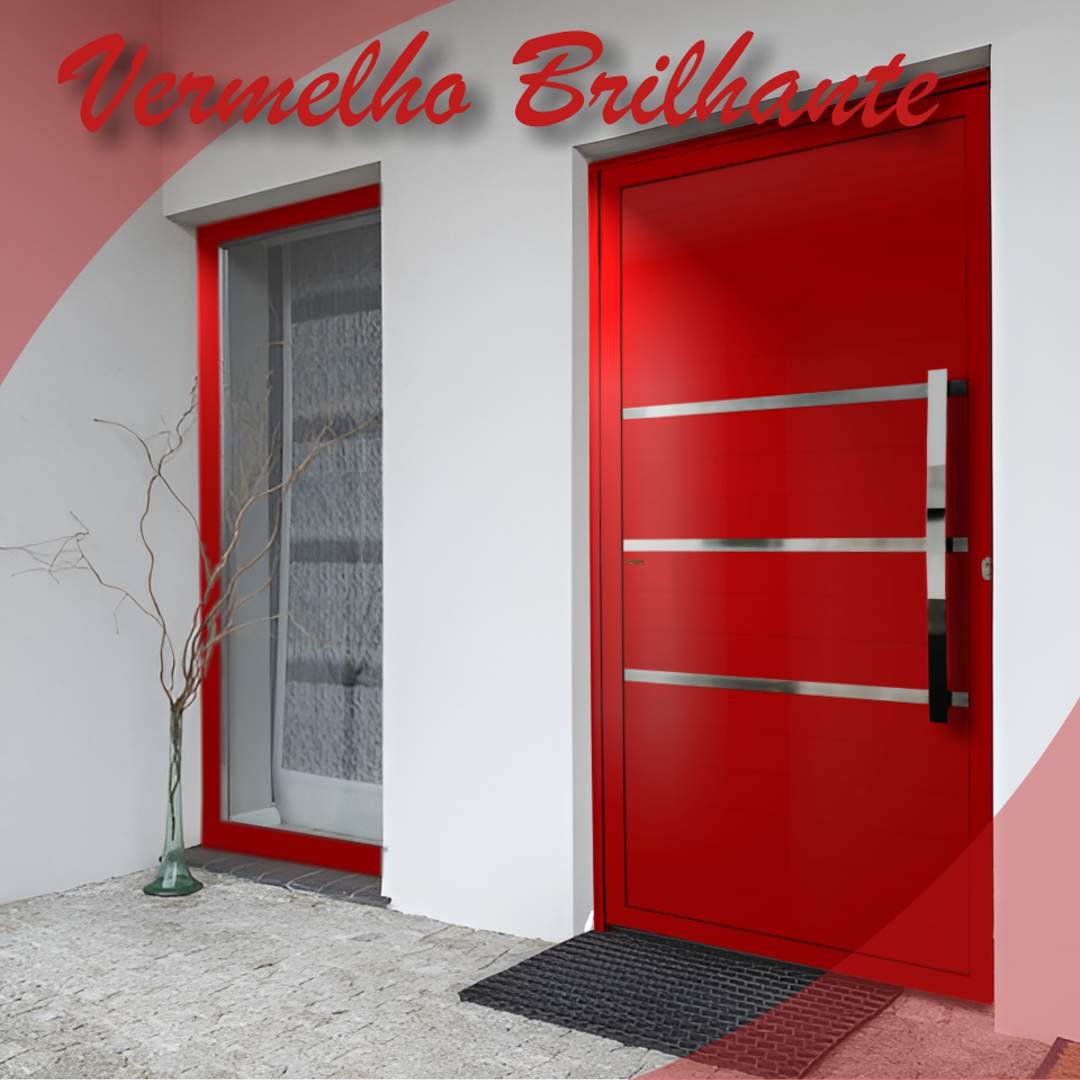 Porta Alumínio Vermelha