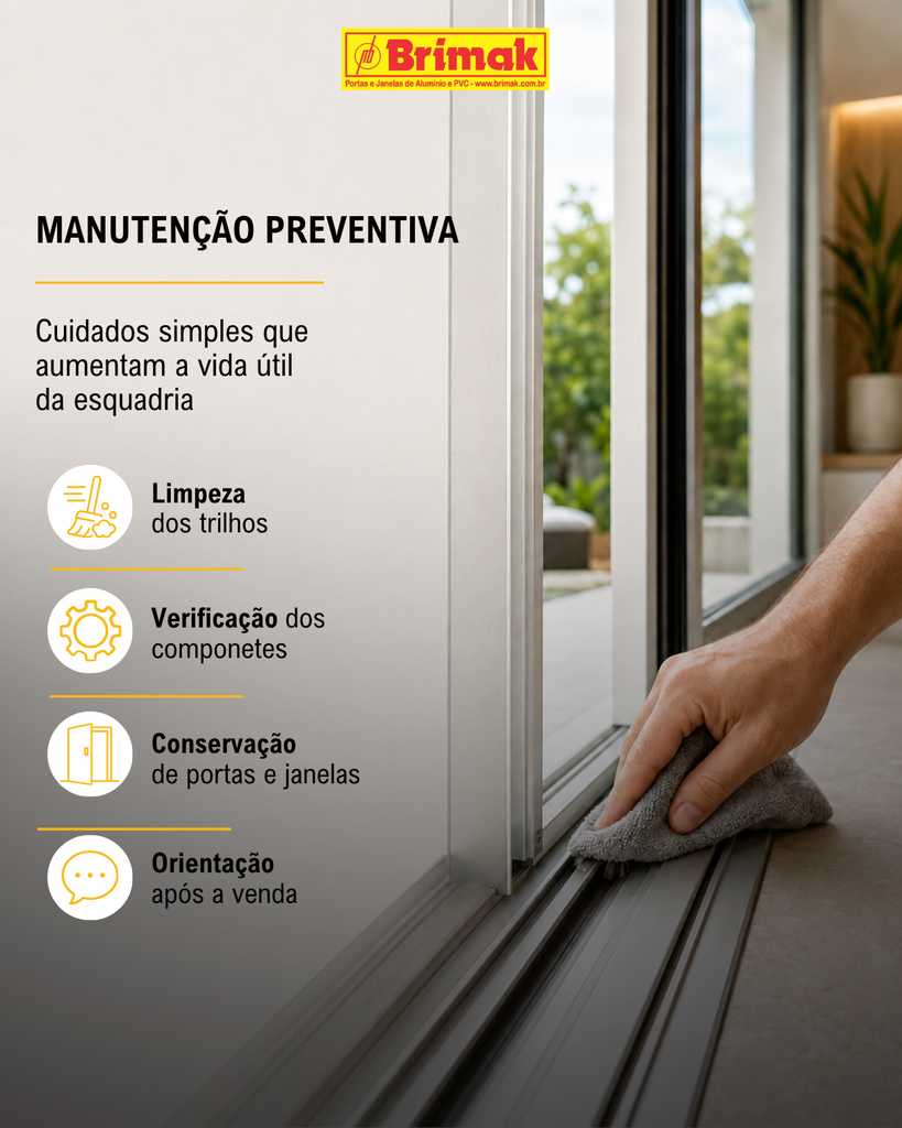 Manutenção preventiva em Esquadrias