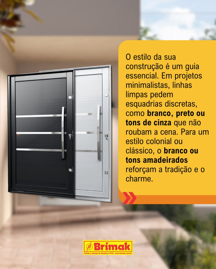 Portas Pivotantes Brancas e Pretas