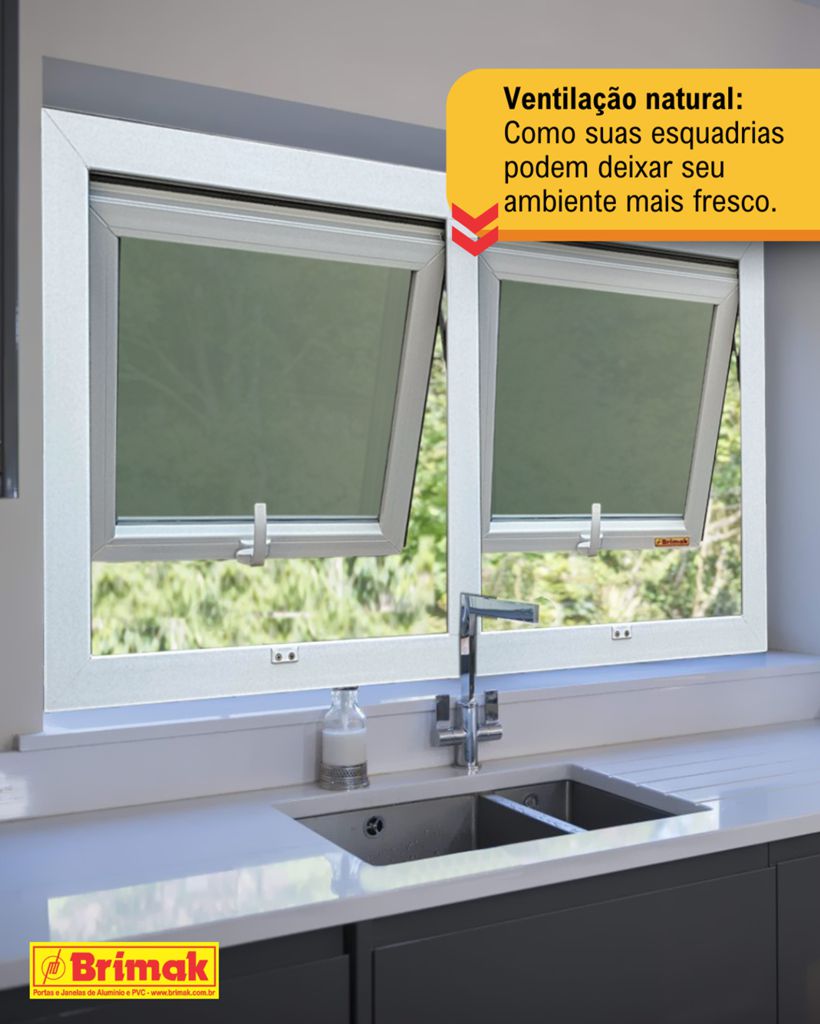 Ventilação natural com Maxim-ar de PVC
