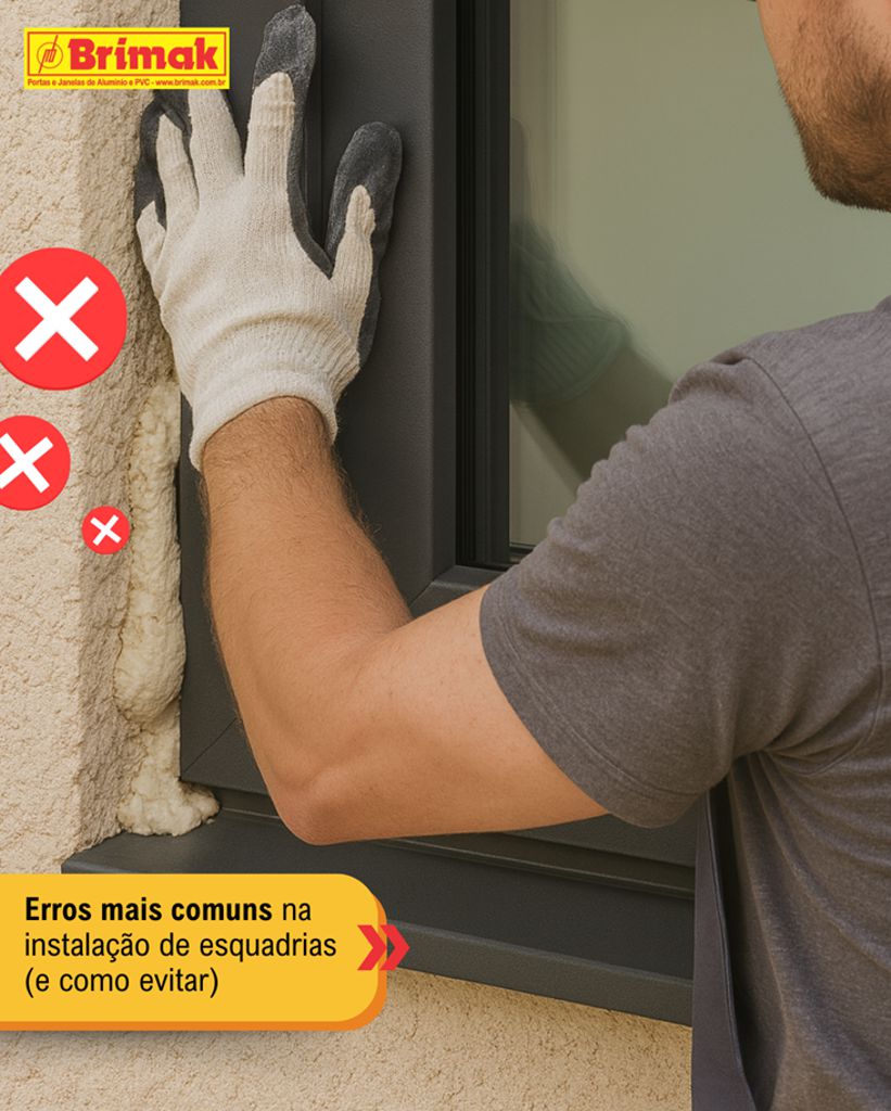 Erros comuns na instalação de esquadrias