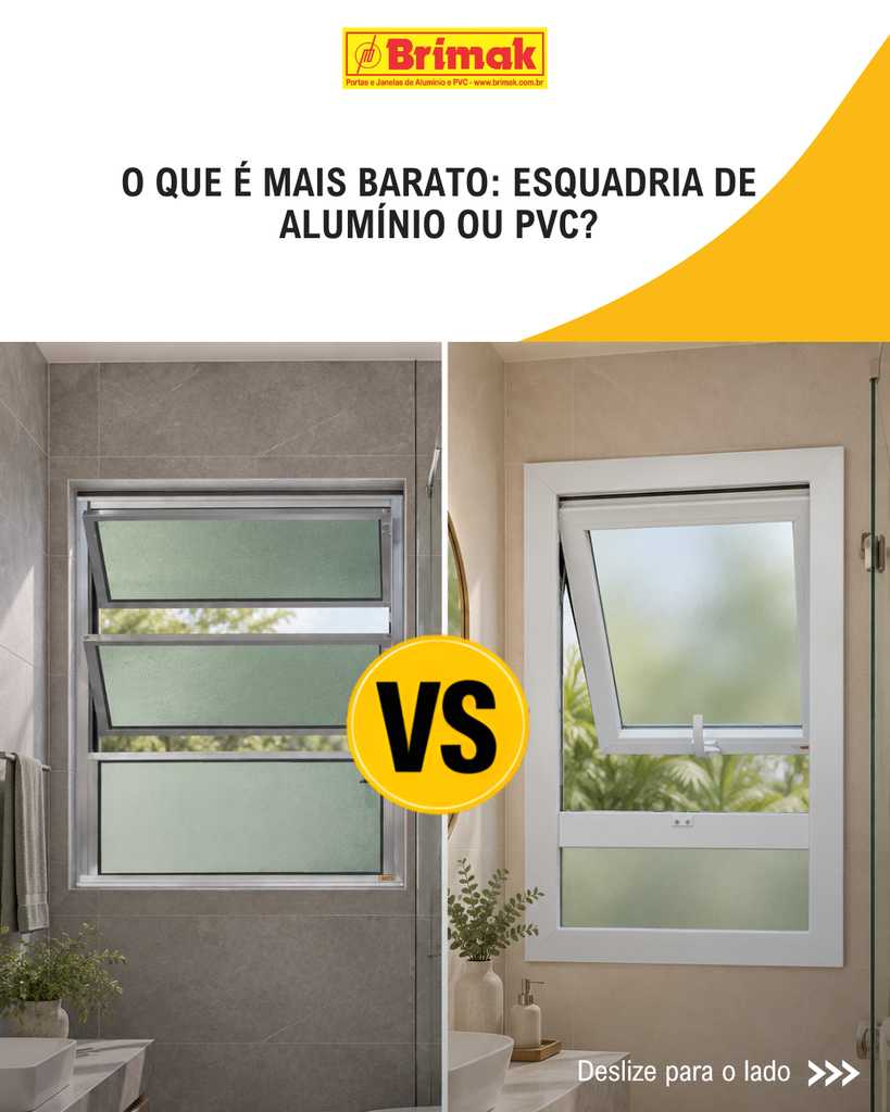 O Que é Mais Barato, PVC ou Alumínio