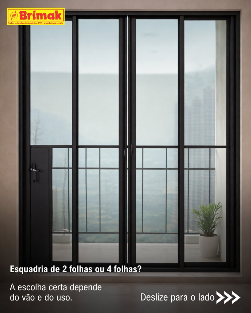 Portas de Correr de 2 ou 4 folhas