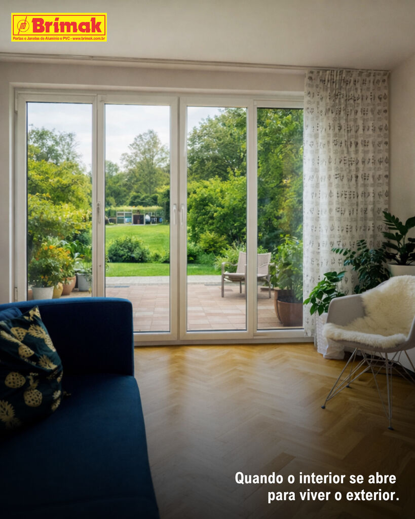 Portas de Correr conectando ambientes