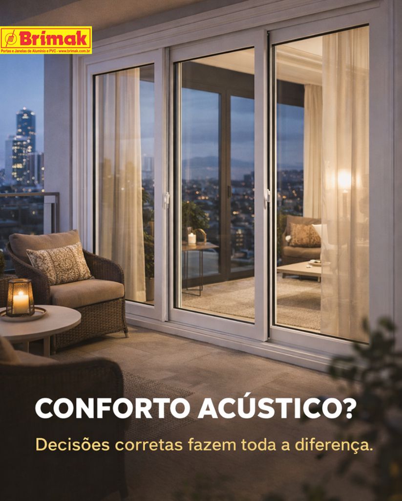 Conforto acústico em Esquadrias
