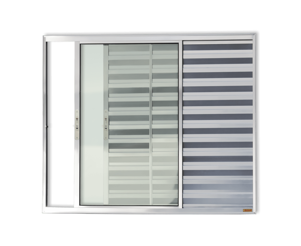 Veneziana de Alumínio 3 Folhas Brilhante