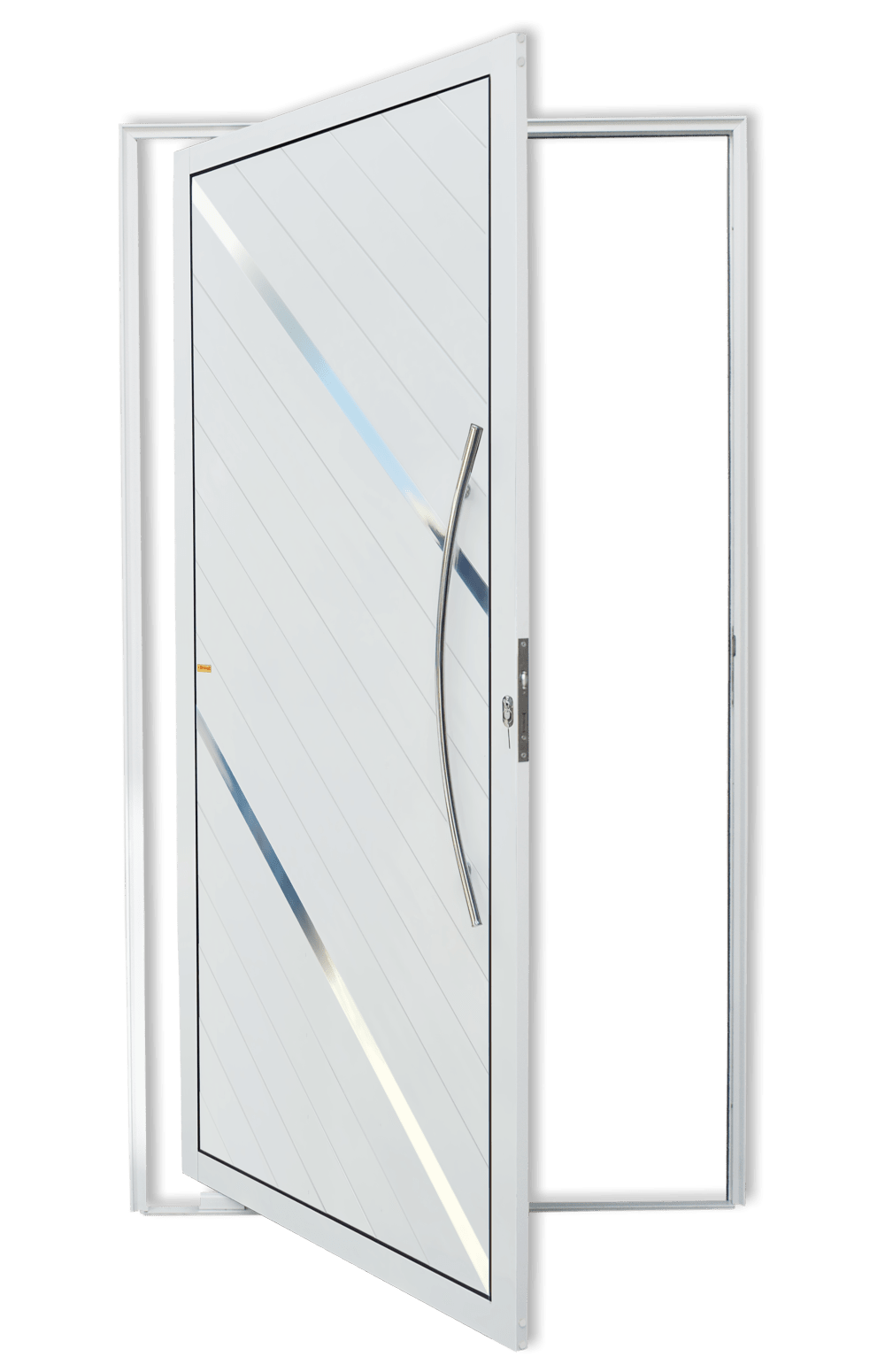 Porta Pivotante de Alumínio Duna c/Puxador Linha Super-25 Branco