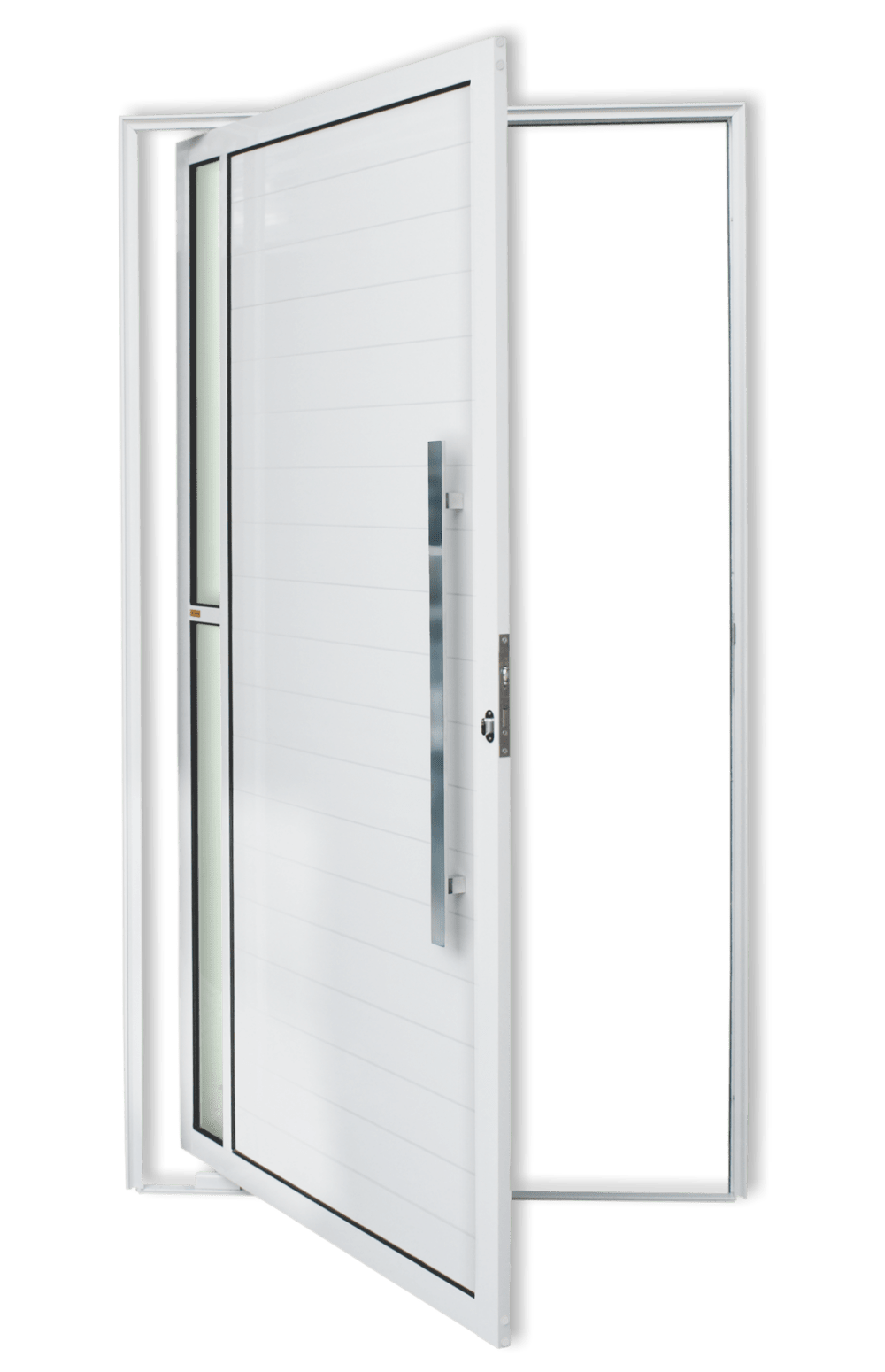 Porta Pivotante de Alumínio Visione c/Puxador Linha Super-25 Branco