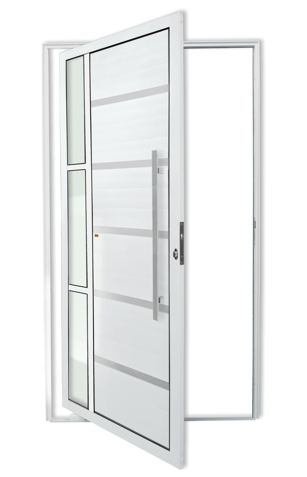 Porta Pivotante de Alumínio Miraggio c/Puxador Linha Super-25 Branco