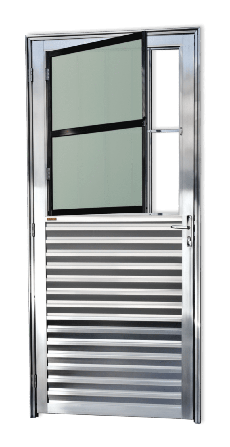 Porta de Alumínio Sala Linha Super-25 Brilhante