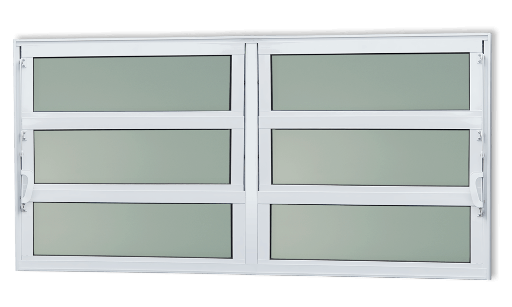 Basculante de Alumínio Elite 2 seções (2F+4M) branco