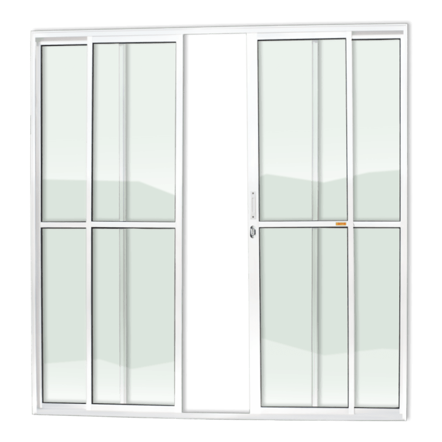 Porta Correr de Alumínio 4 Folhas Branco