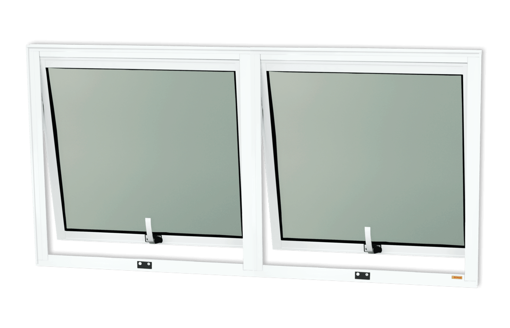 Maxim-ar de Alumínio 2 seções Confort Branco