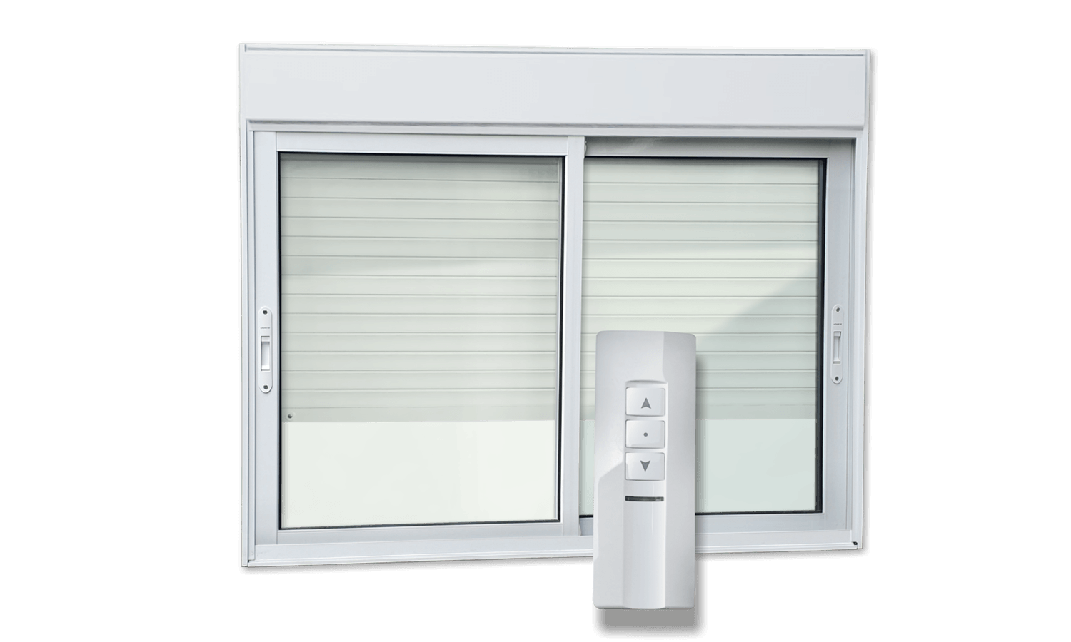Janela Integrada de Alumínio Elite com Motor e Controle Remoto Branco