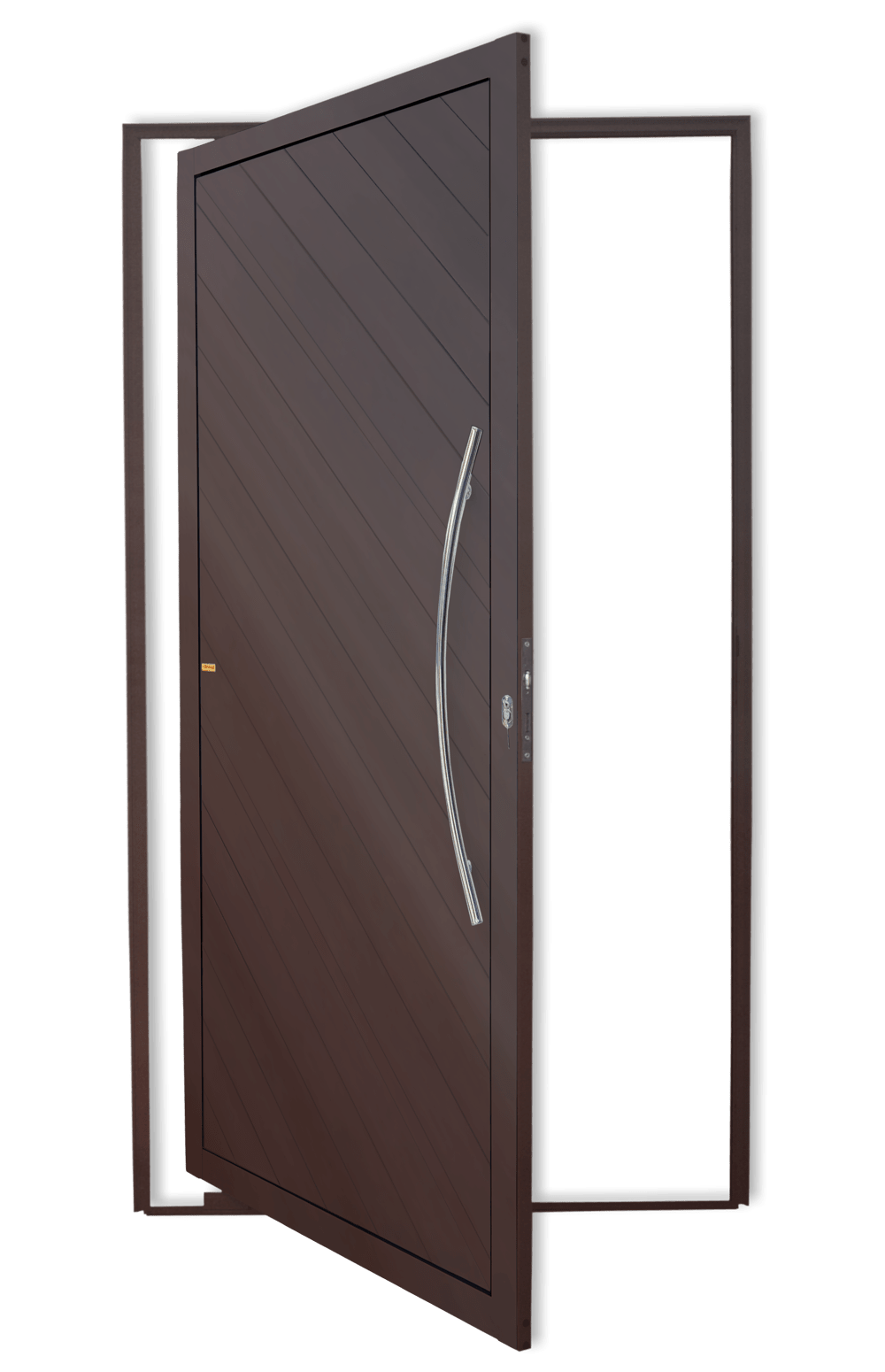 Porta Pivotante de Alumínio Savana c/Puxador Linha Super-25 Corten