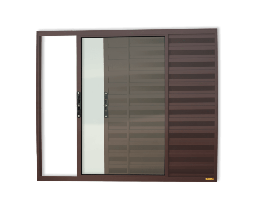 Veneziana de Alumínio 3 Folhas Corten