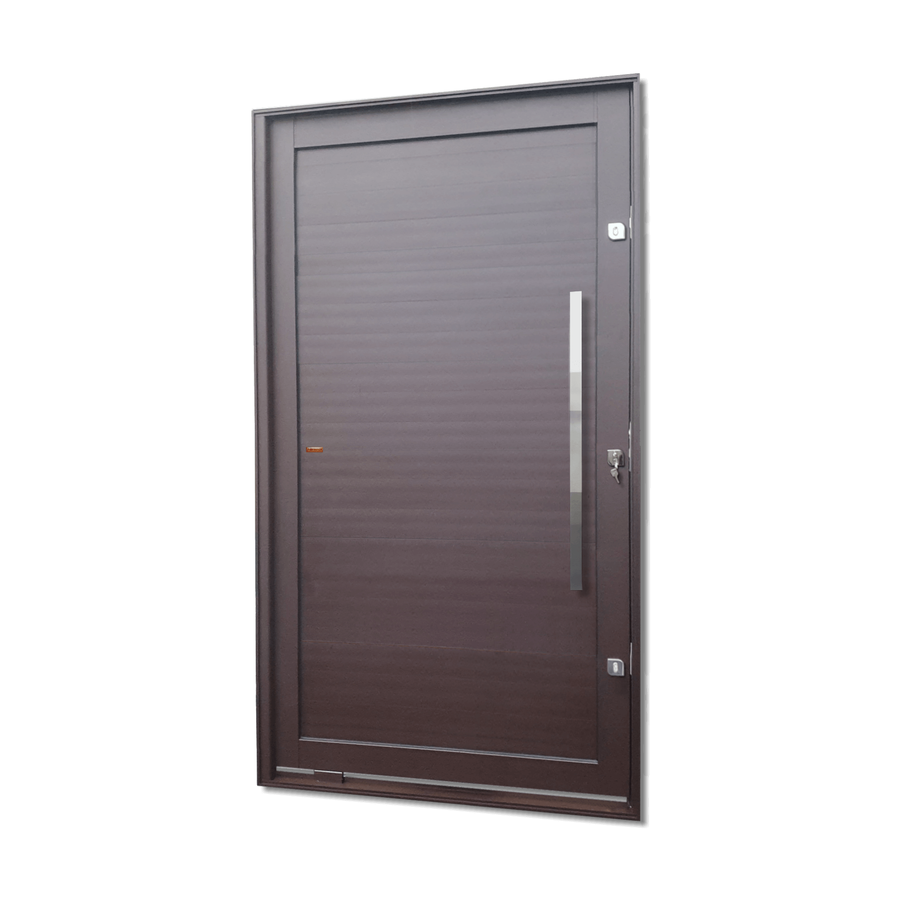 Porta Pivotante de Alumínio Lambril c/Puxador Linha Elite Corten