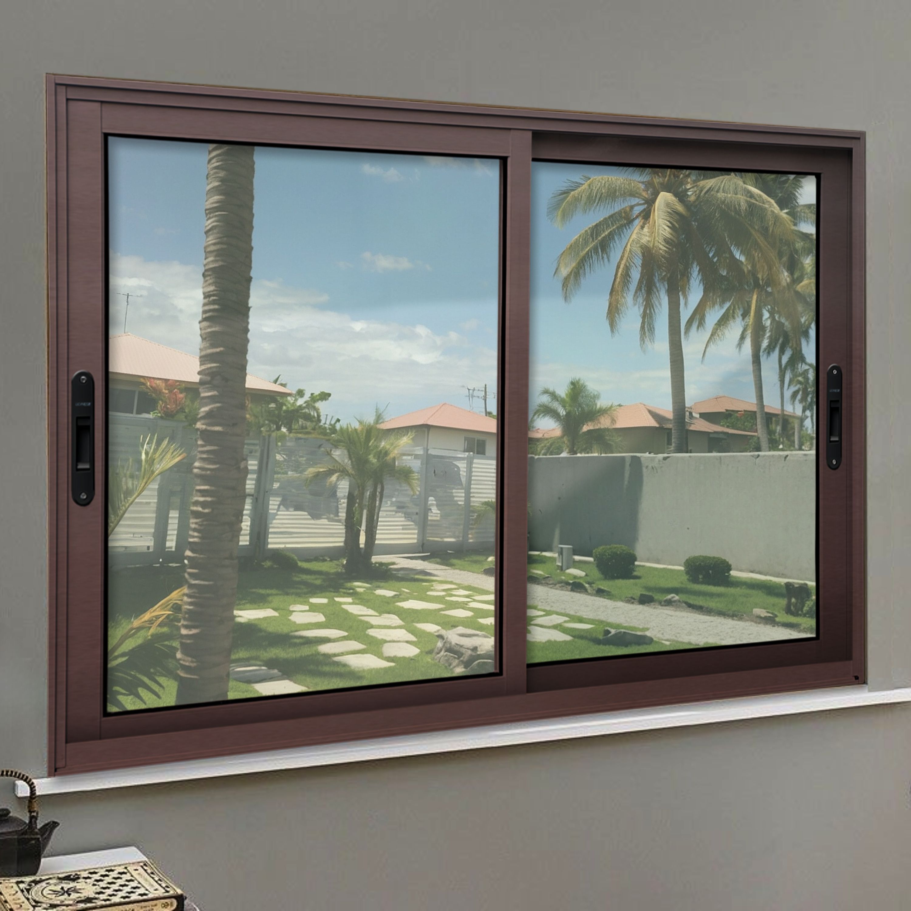 Janela de Alumínio 2 Folhas Elite corten