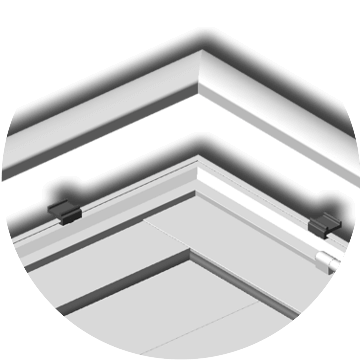 detalhes da montagem final do kit de arremates em esquadrias