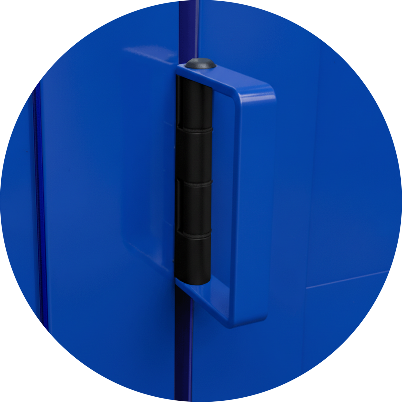 Porta de Alumínio Camarão Lambril Linha L-25 azul