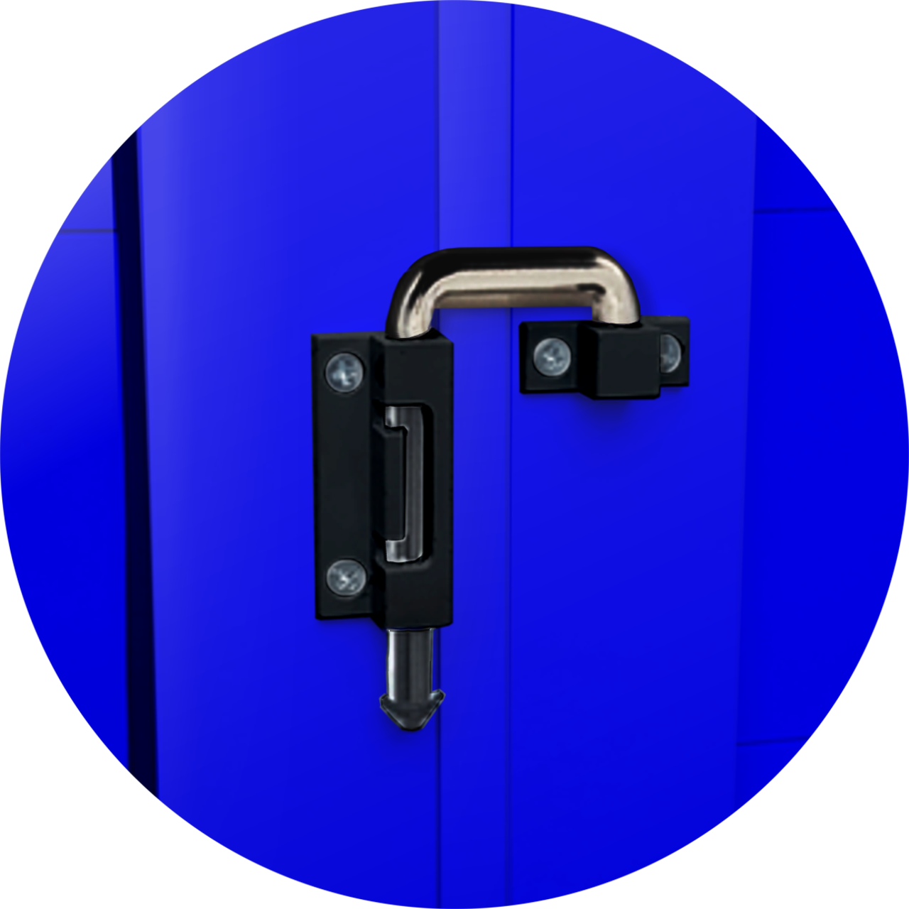 Porta de Alumínio Camarão Lambril Linha L-25 azul