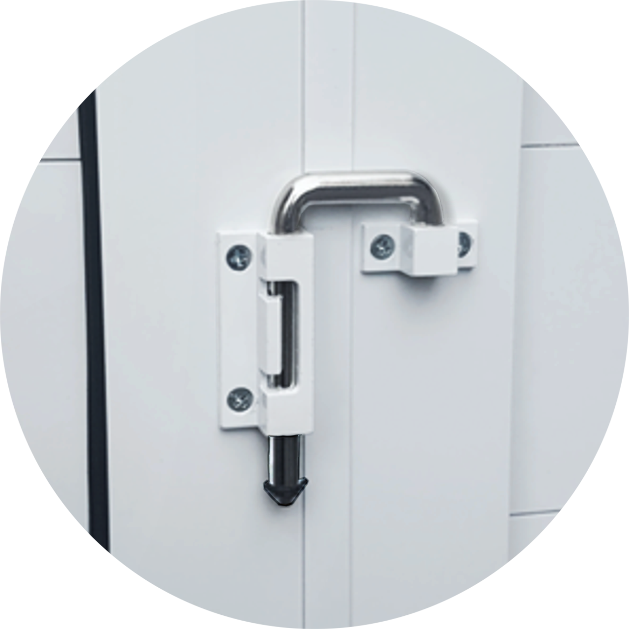 Porta de Alumínio Camarão com vidros Linha L-25 branco