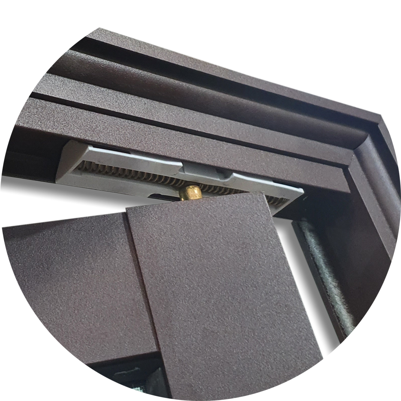 Porta de Alumínio Camarão Lambril Linha L-25 corten
