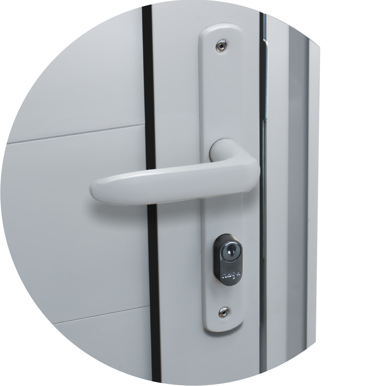 Porta de Alumínio Lambril c/grade Linha Super-25 branco