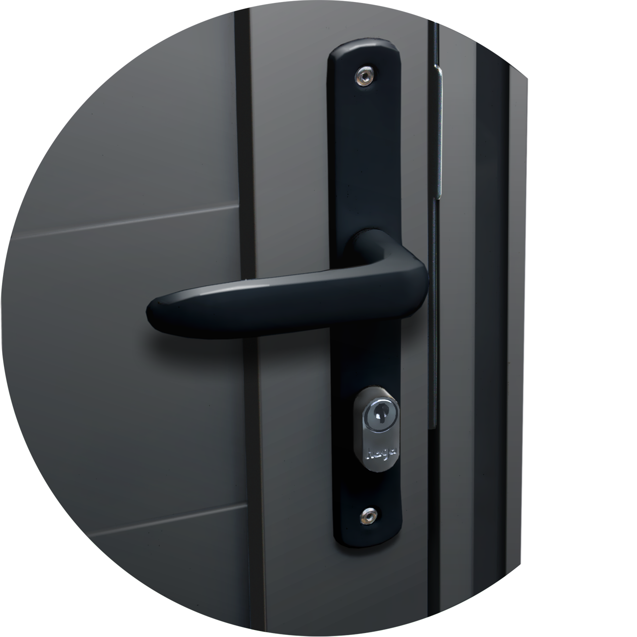 Porta de Alumínio Lambril c/grade Linha Super-25 cinza