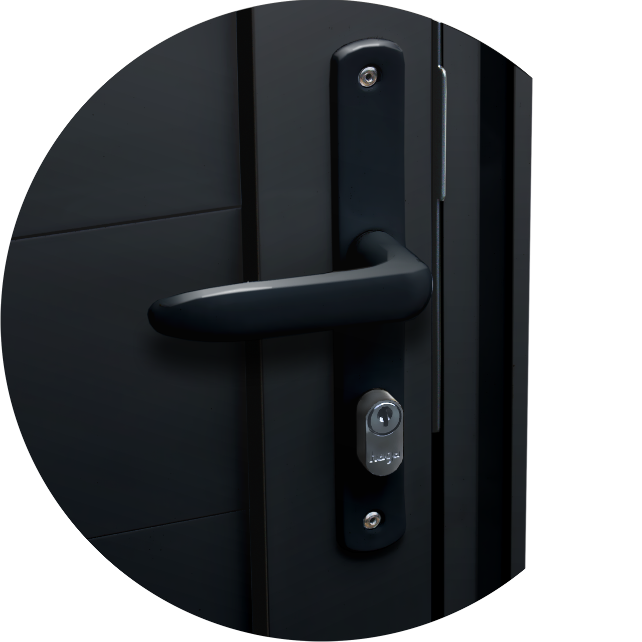 Porta de Alumínio Lambril c/grade Linha Super-25 preto