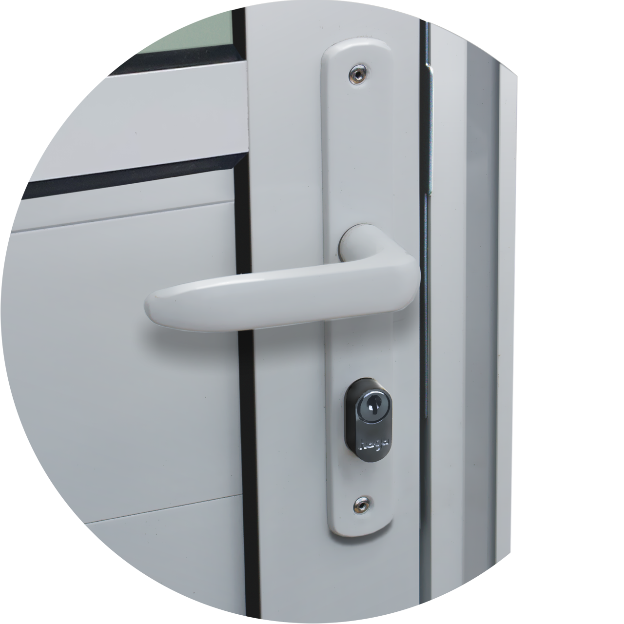 Porta de Alumínio Meia Lambril meia Vidrão Linha Super-25 branco
