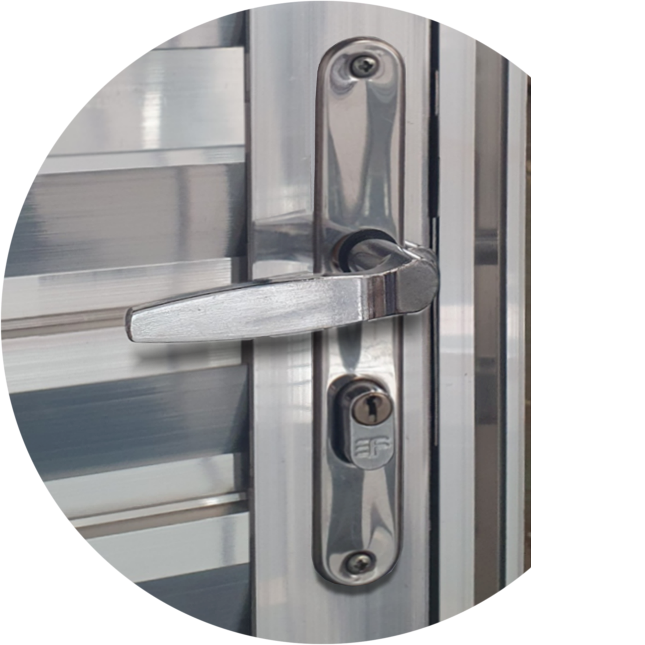 Porta de Alumínio Cozinha Linha Super-25 brilhante