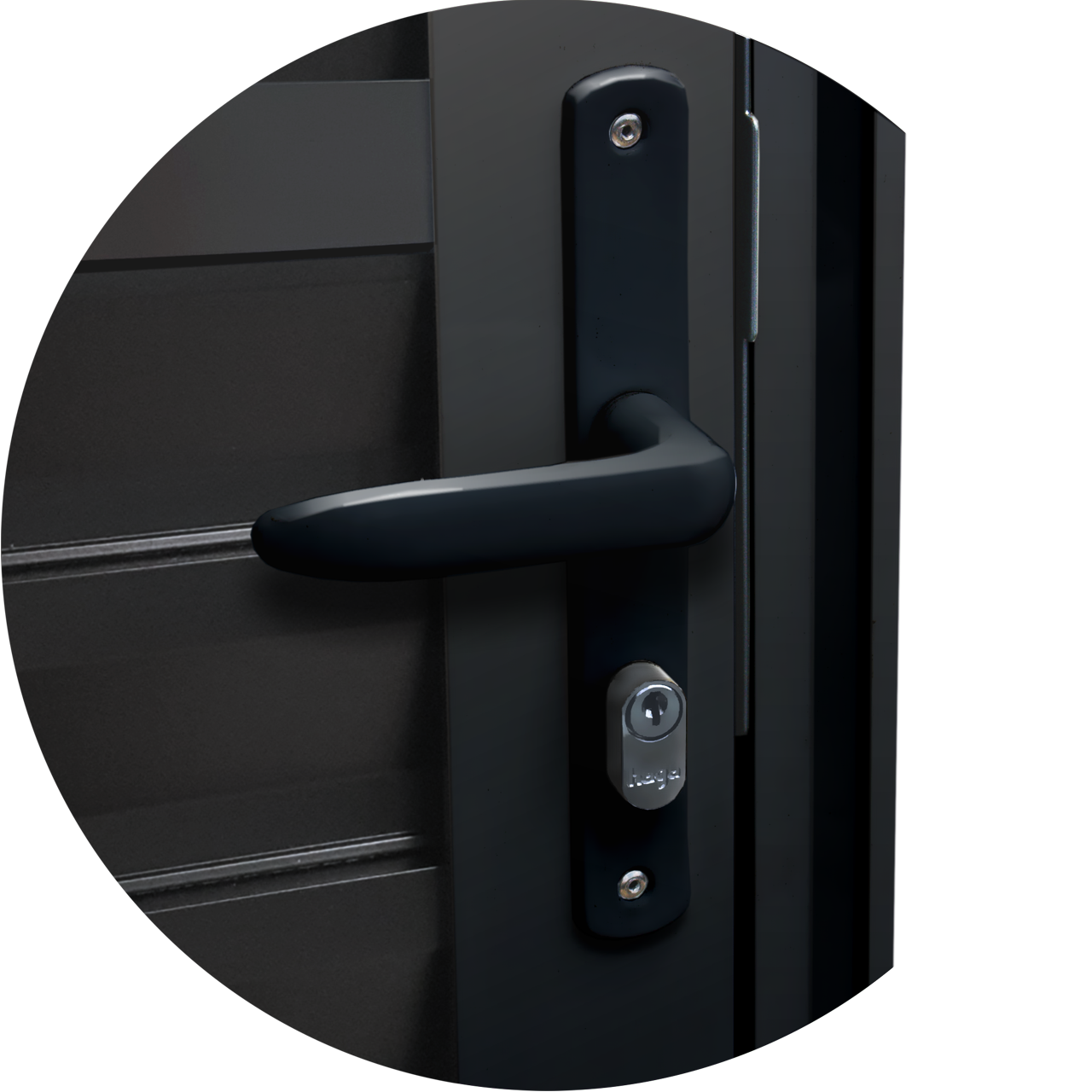 Porta de Alumínio Cozinha Linha L-25 preto