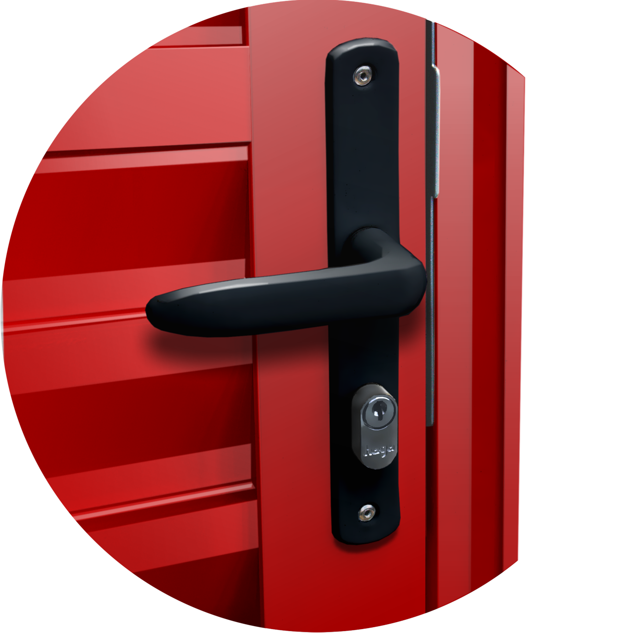 Porta de Alumínio Cozinha Linha L-25 vermelho