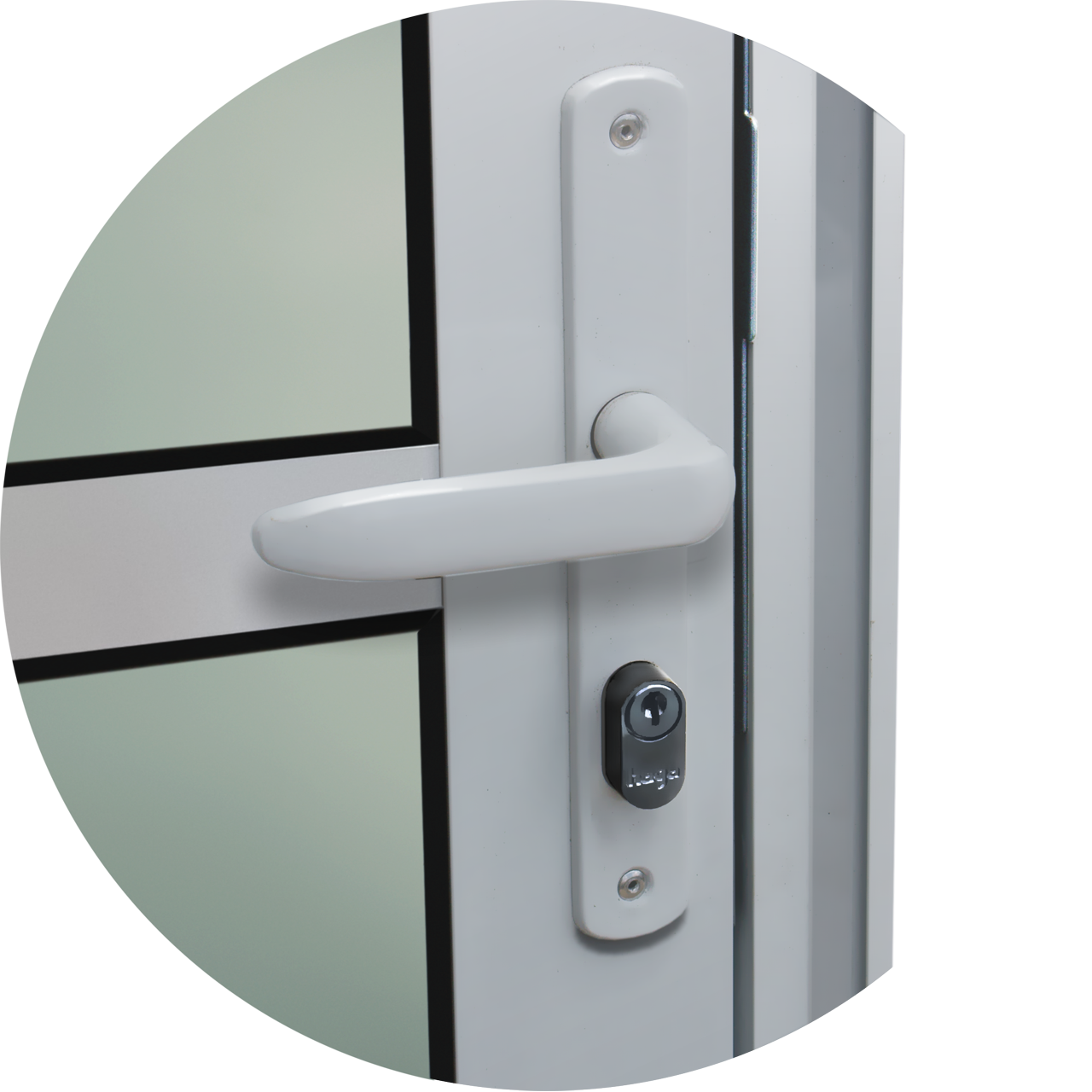 Porta de Alumínio Vidrão Linha Super-25 branco