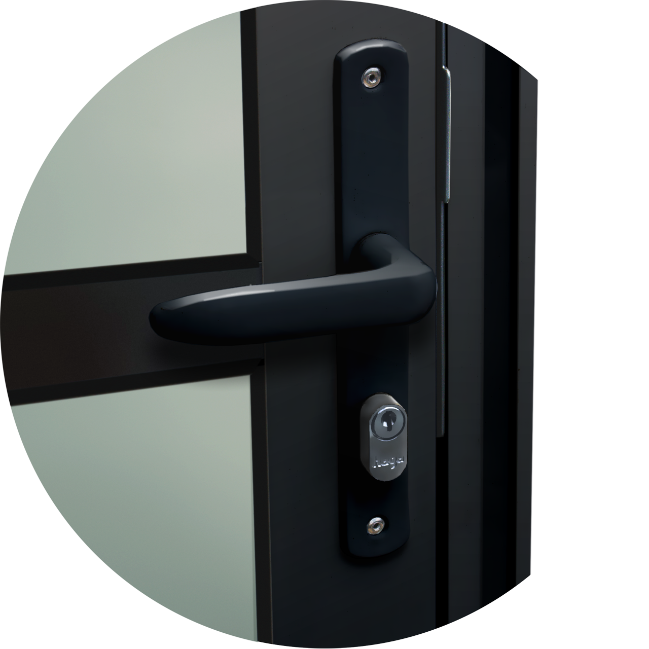Porta de Alumínio Vidrão Linha Super-25 preto