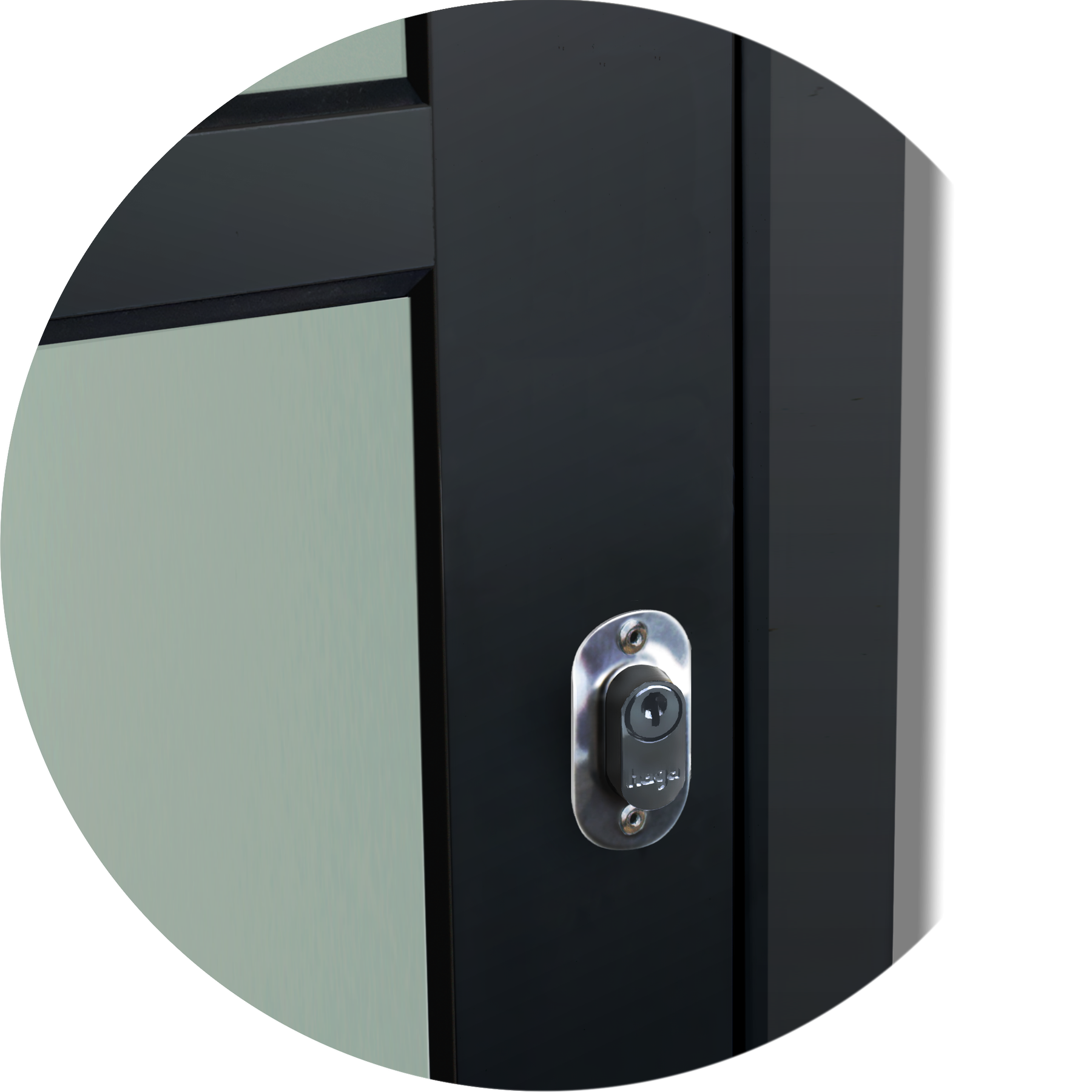 Porta de Alumínio Suspensa Vidrão Linha L-25 preto
