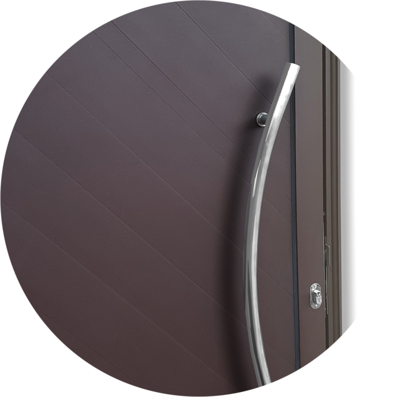 Porta Pivotante de Alumínio Savana c/Puxador Linha Super-25 corten