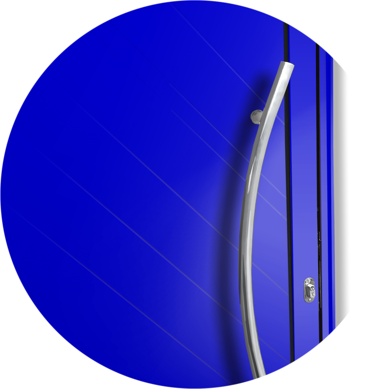 Porta de Alumínio Savana c/Puxador Linha Super-25 azul