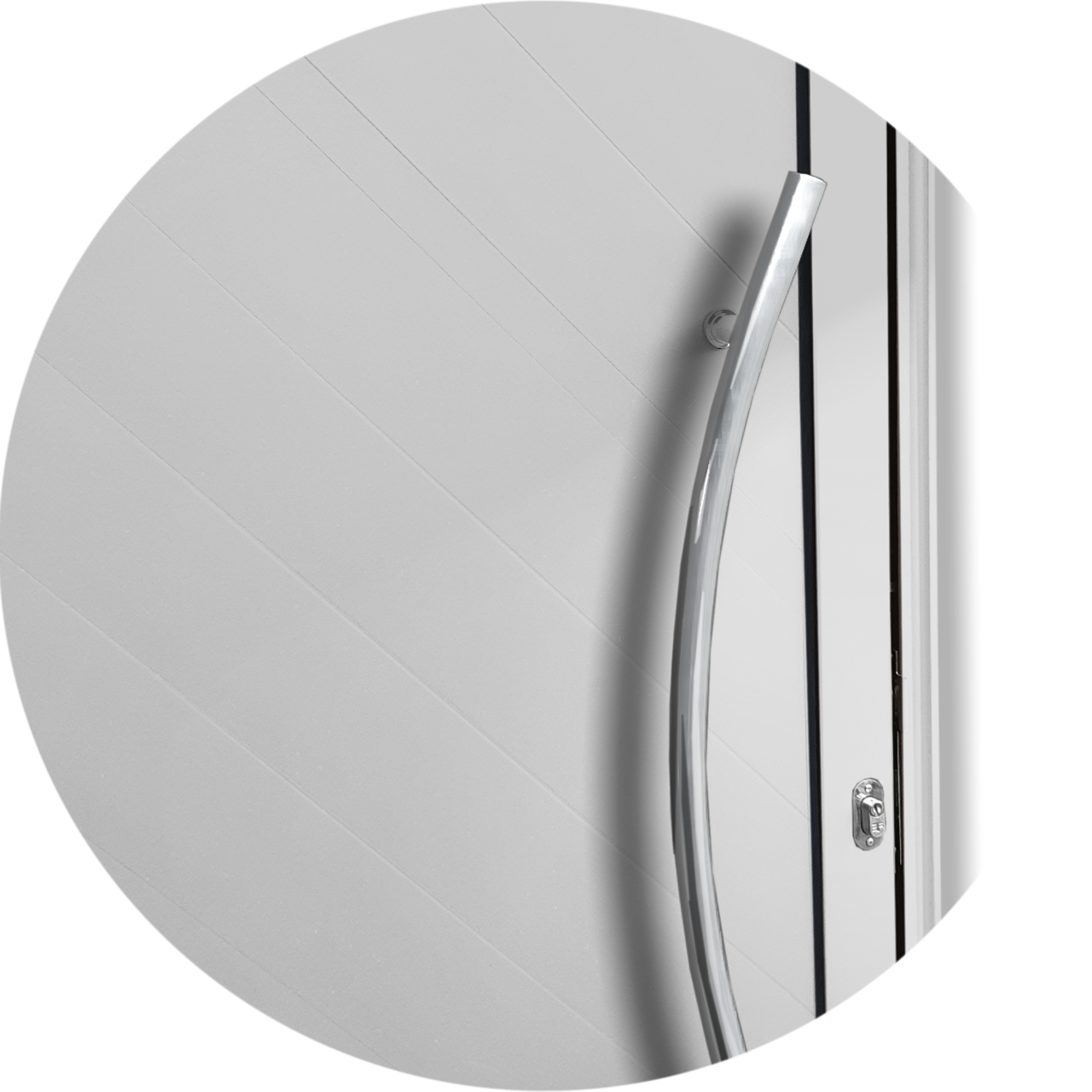 Porta de Alumínio Savana c/Puxador Linha Super-25 branco