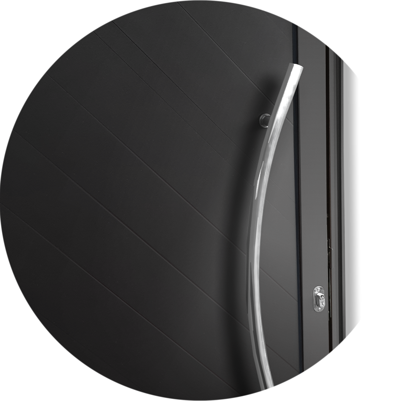 Porta Pivotante de Alumínio Savana c/Puxador Linha Super-25 preto