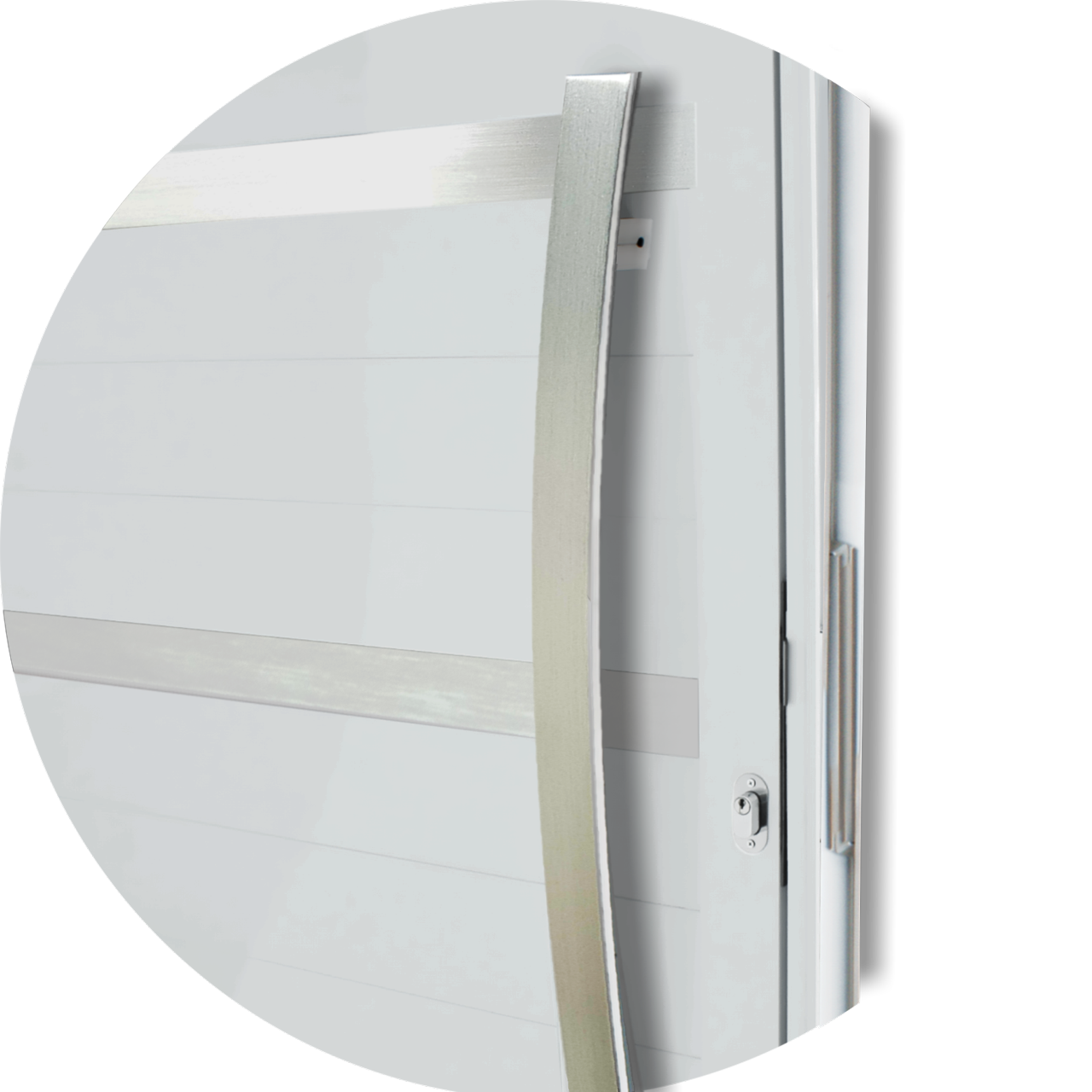 Porta Pivotante de Alumínio Premium c/Puxador Linha Super-25 branco