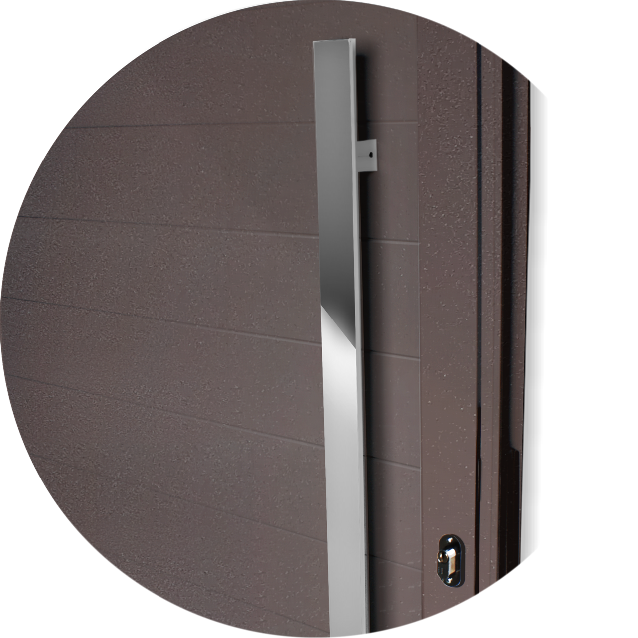 Porta Pivotante de Alumínio Visione c/Puxador Linha Super-25 corten