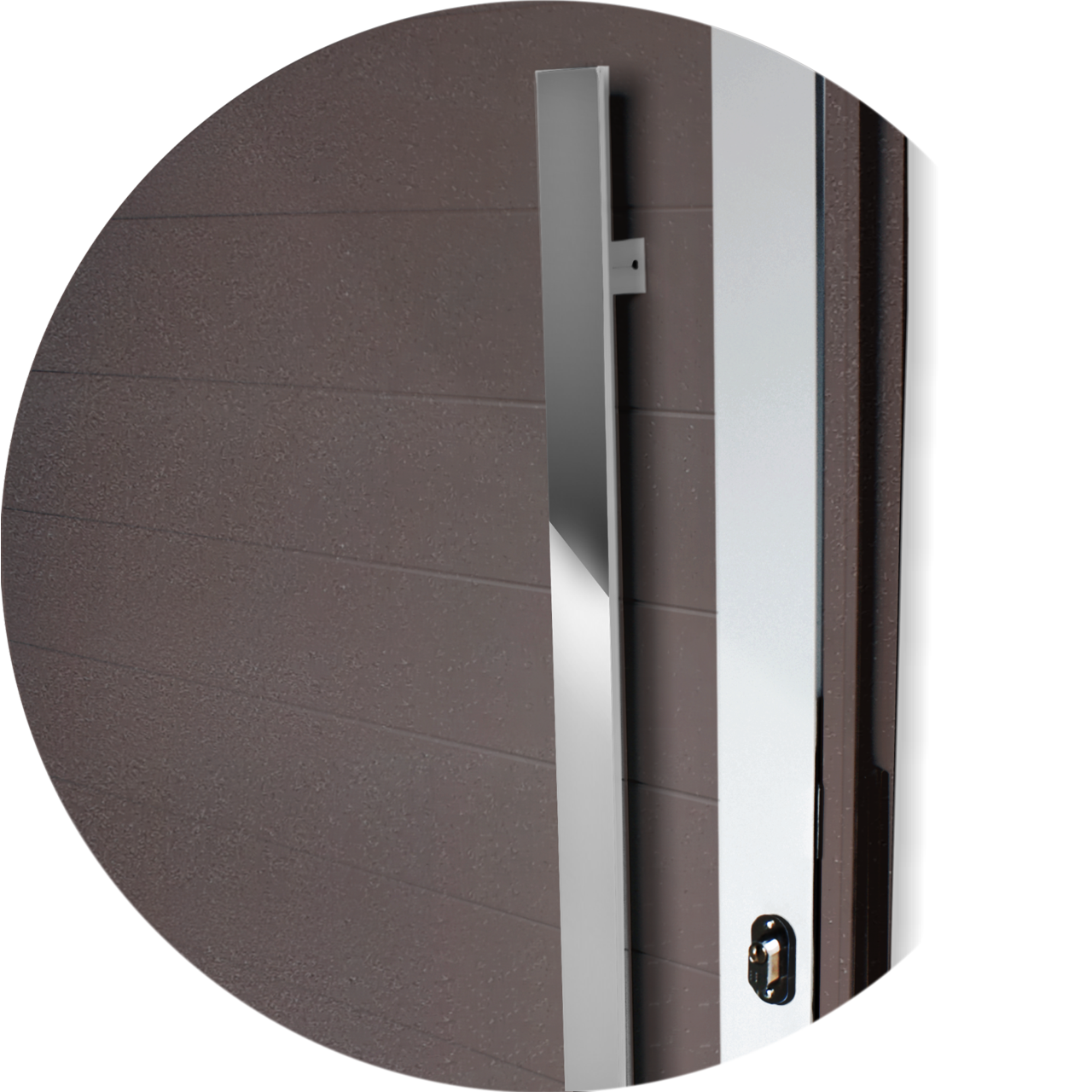 Porta de Alumínio Visione c/Puxador Linha Super-25 mix corten