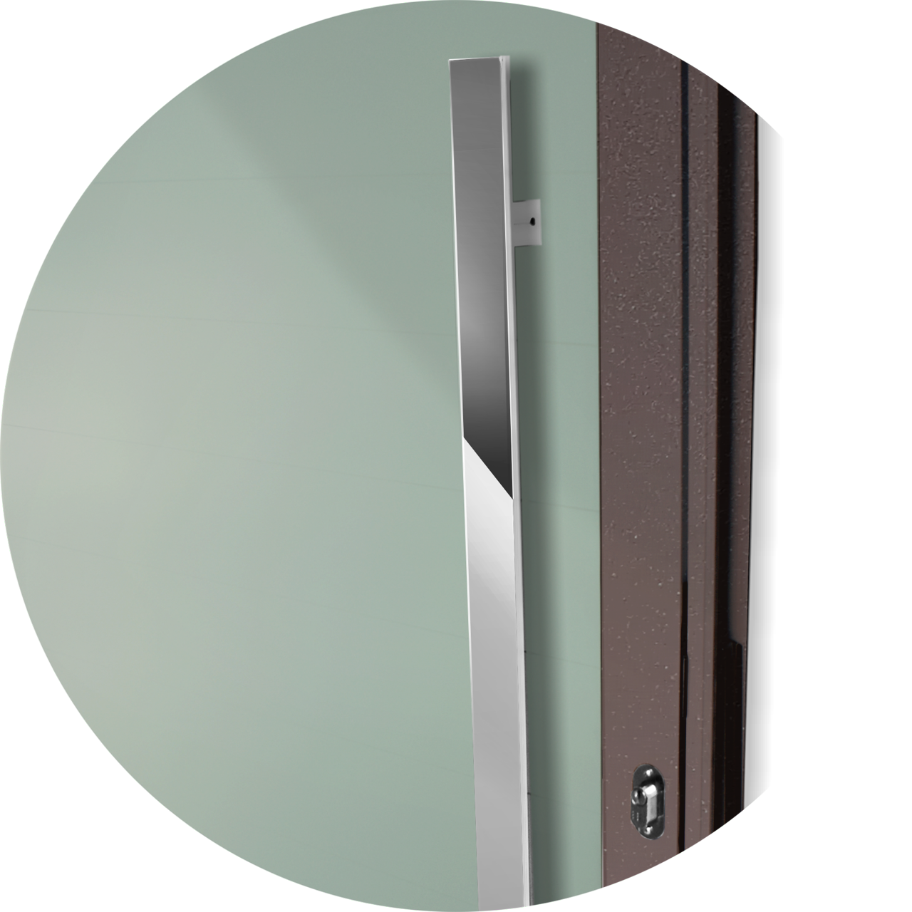 Porta de Alumínio Murano c/Puxador Linha Super-25 corten