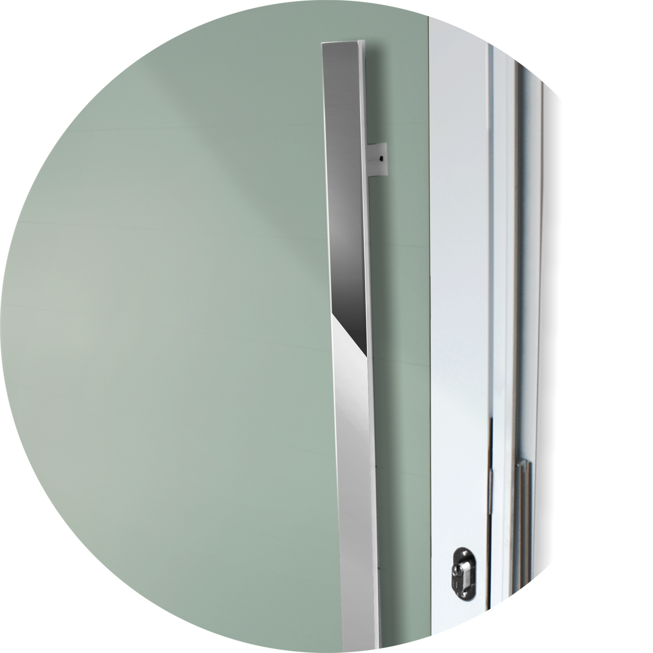 Porta de Alumínio Murano c/Puxador Linha Super-25 branco