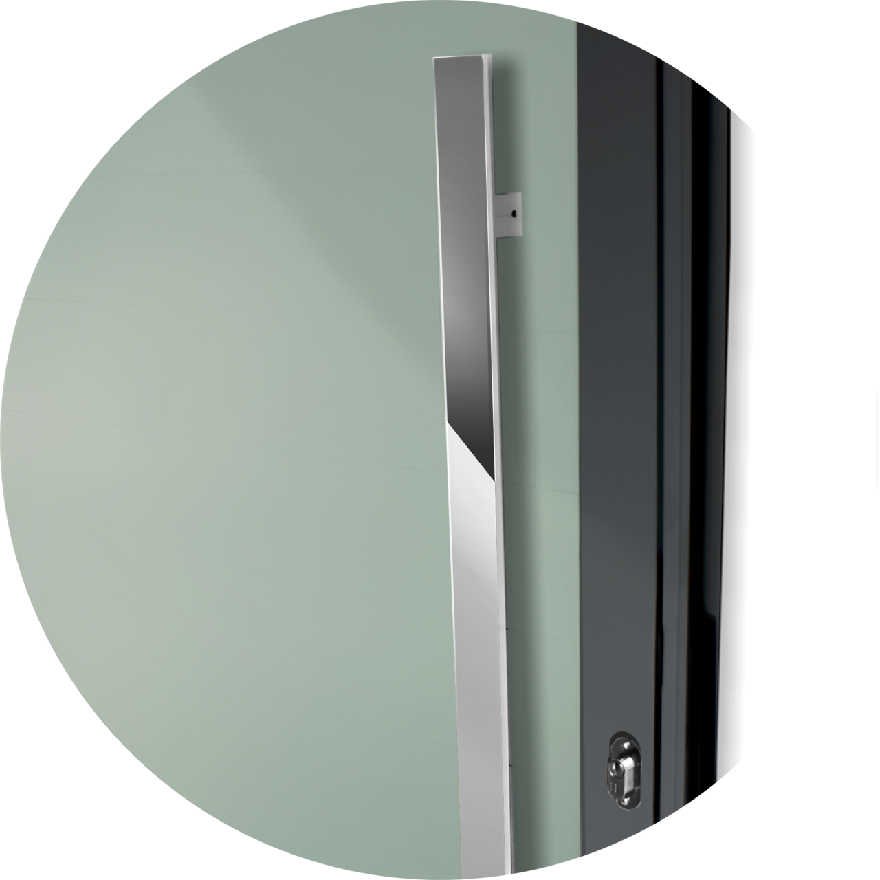 Porta de Alumínio Murano c/Puxador Linha Super-25 preto