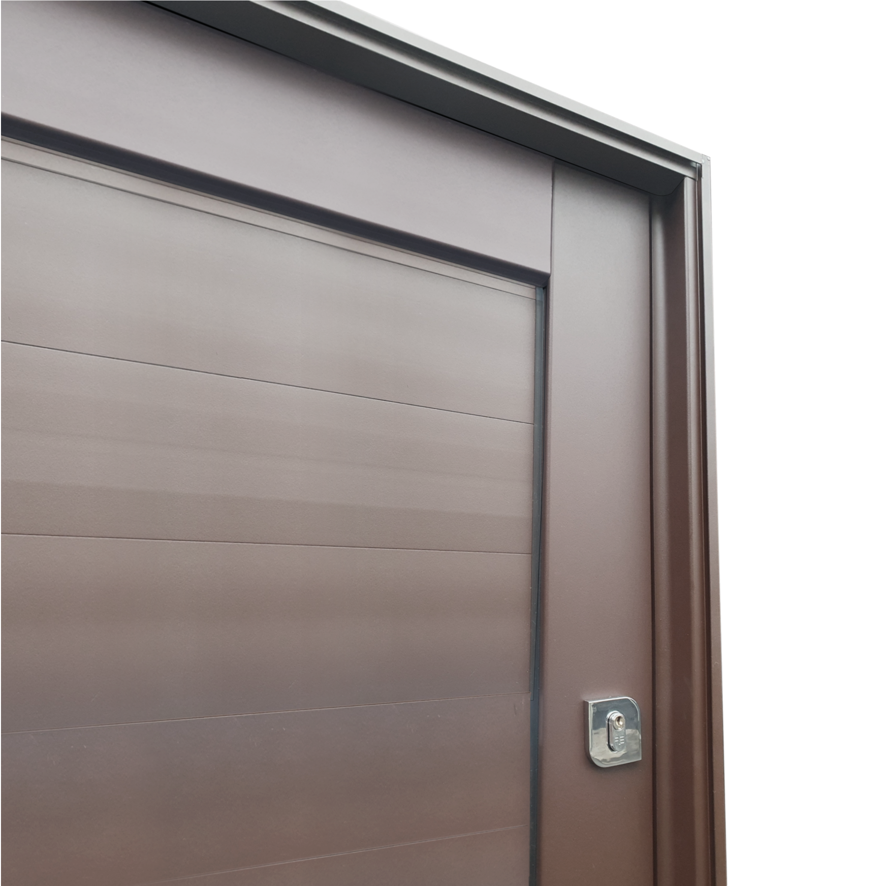 Porta Pivotante de Alumínio Evolution c/Puxador Linha Elite corten