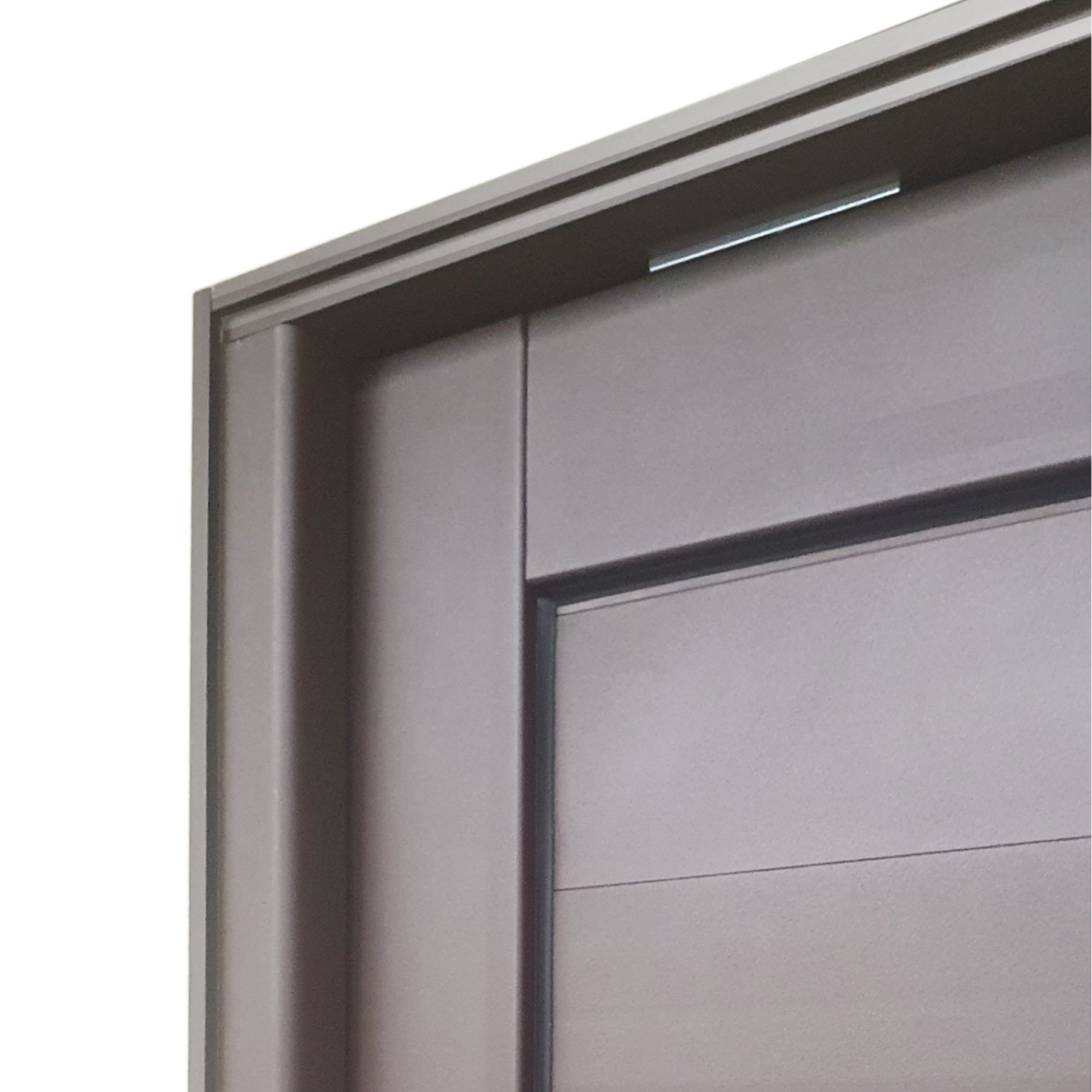 Porta Pivotante de Alumínio Evolution c/Puxador Linha Elite corten